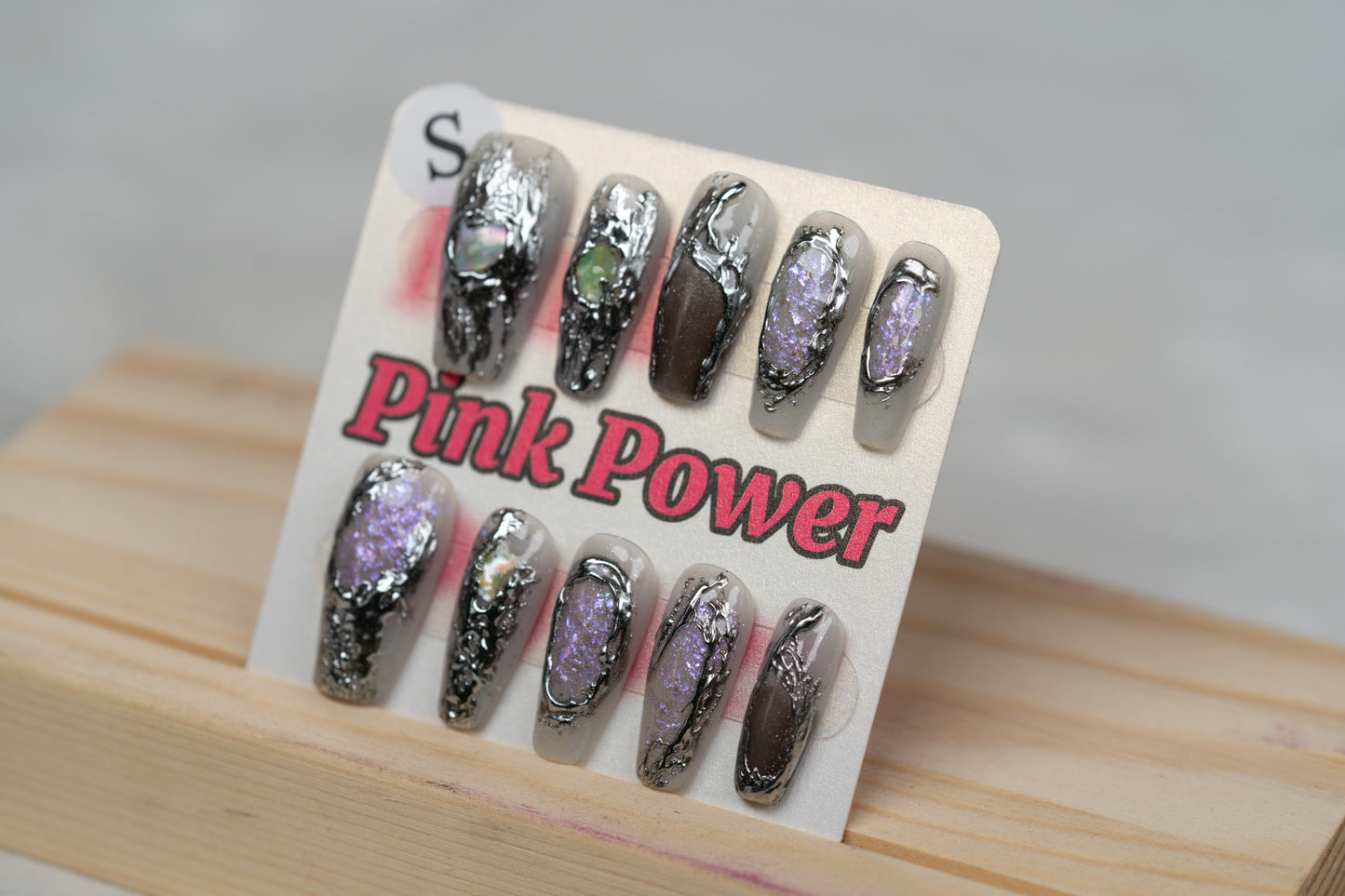 Pink Power Press on Nails- Coral Reef