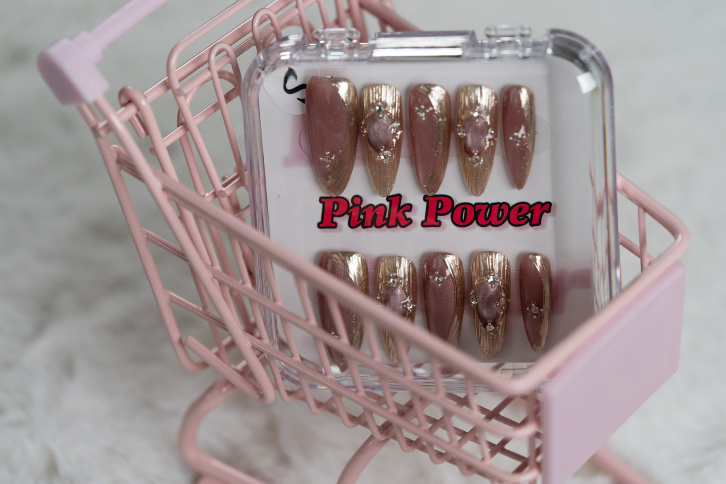 Pink Power Press on Nails- Nude Princess Eye