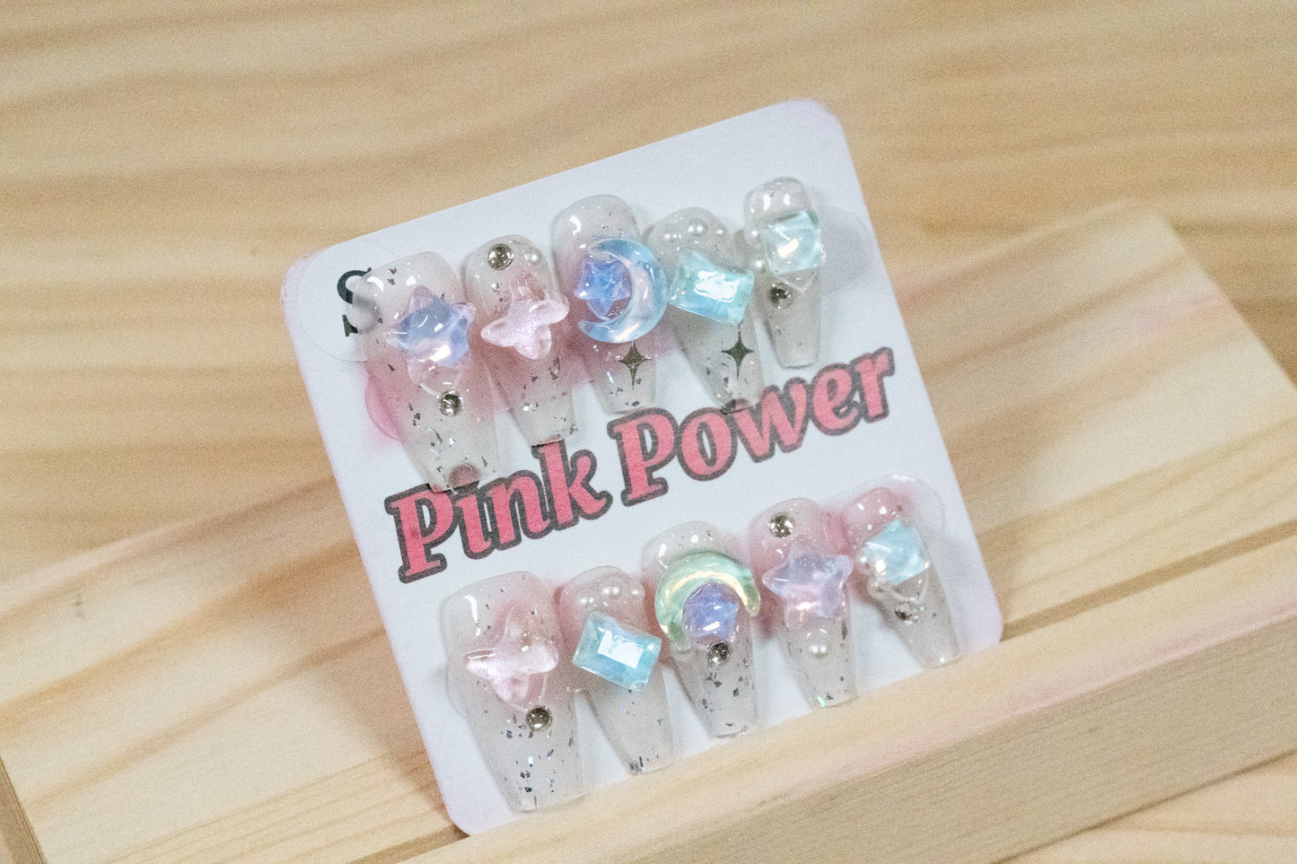 Pink Power Press On Nails- Clear Sailor Moon